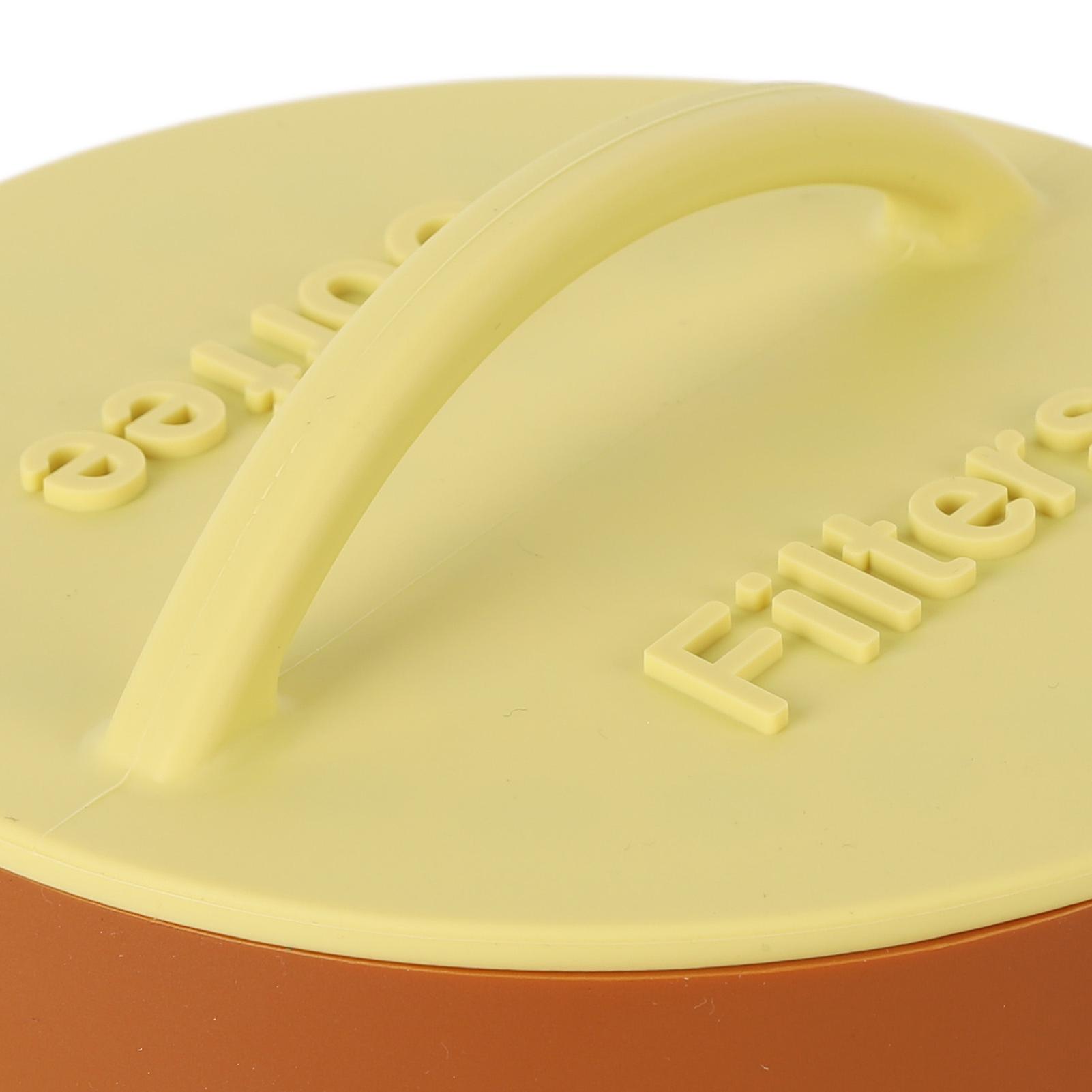 Sleek Silicone Coffee Filter Storage Holder - Keep Filters Clean and Accessible in Home or Cafe(Caramel and Ginger)