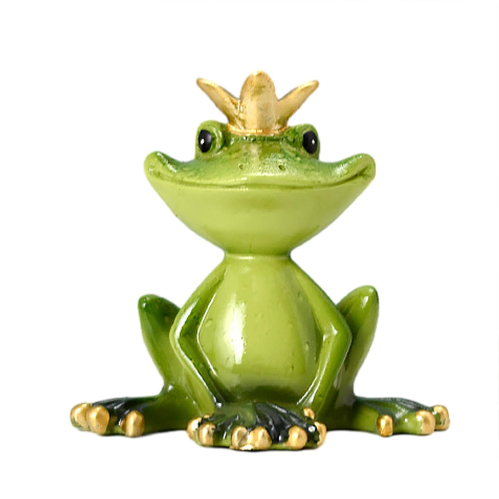 Simple Elegant Resin Frogs Ornament Stylish Desktop Crafts Decoration for Bedrooms Home
