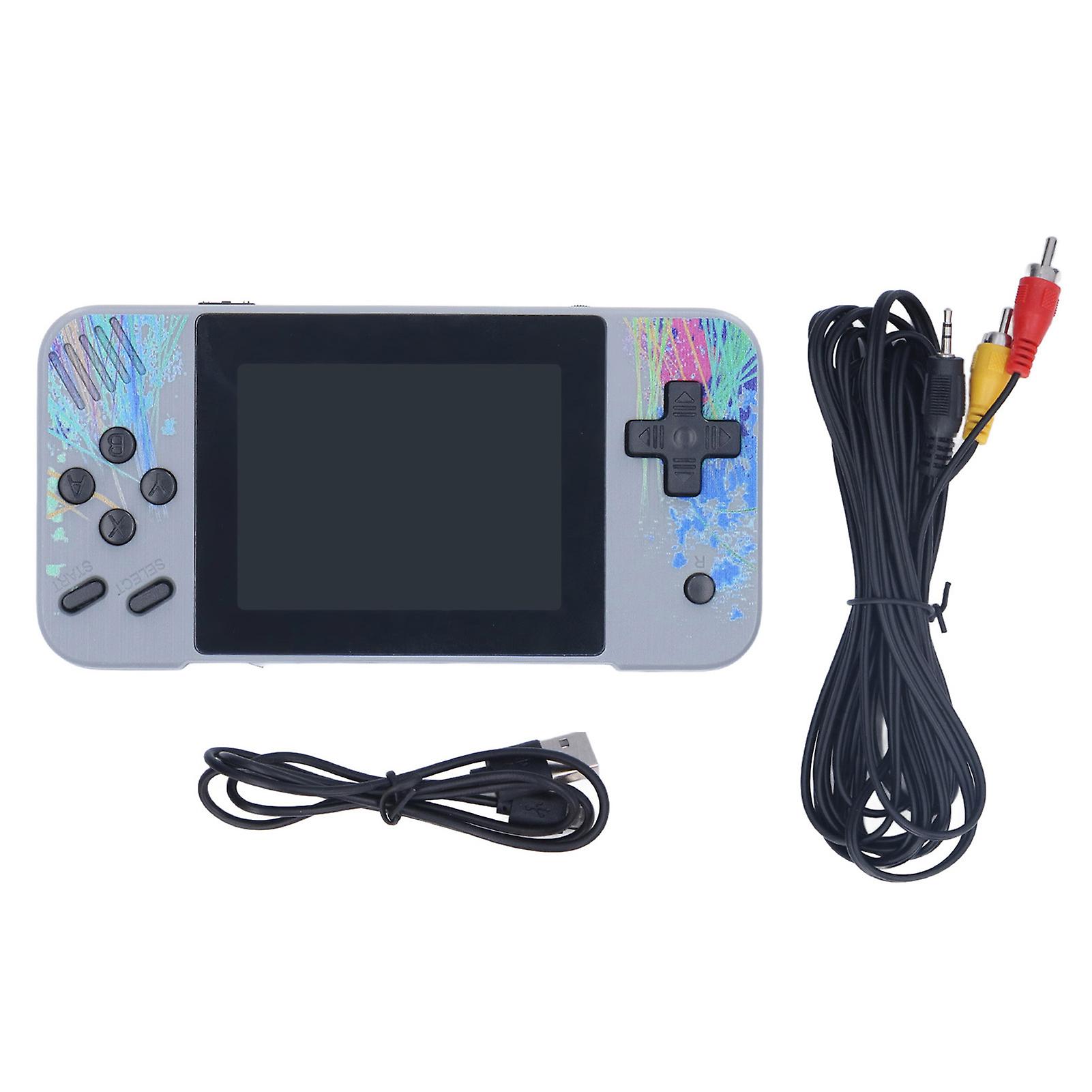 Gray Cyan Handheld Game Console: 3.2in Screen, Classic Games & TV Hookup