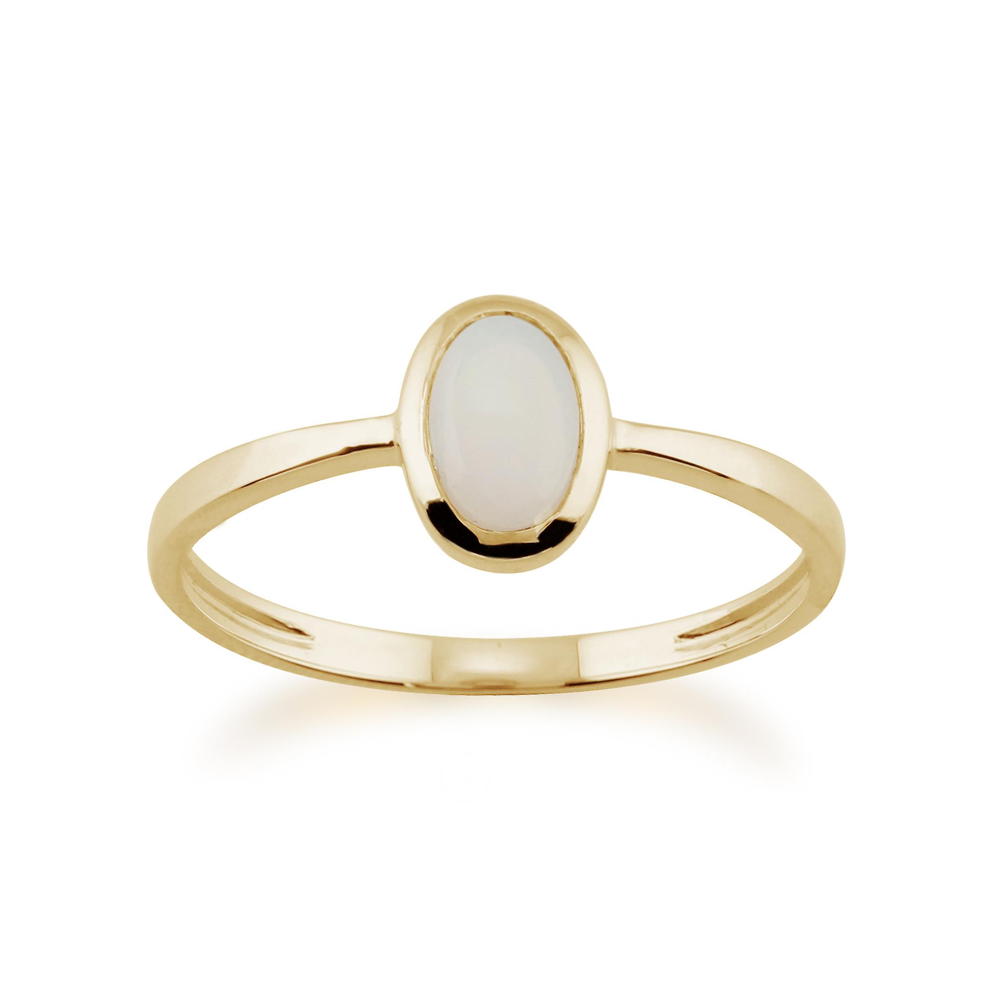 Classic Oval Opal Ring in 9ct Yellow Gold 135R1295019