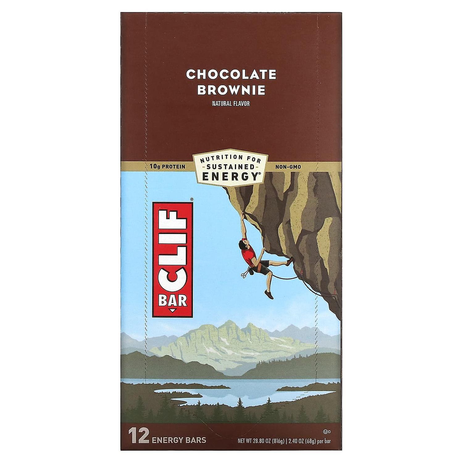 Clif Bar, Energy Bar, Chocolate Brownie, 12 Bars, 2.40 oz (68 g) Each