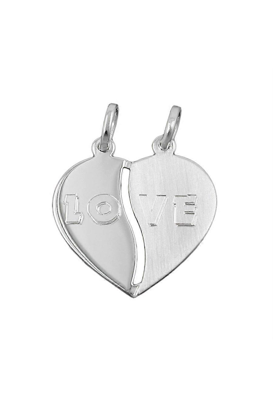 Friendship Pendant 2 Hearts Silver 925 - Gl93086