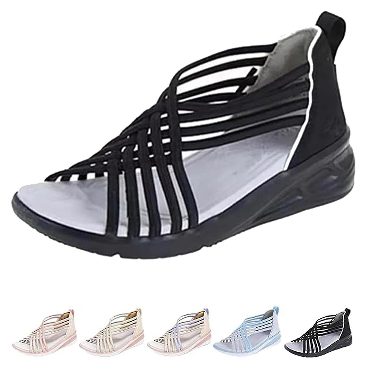 2024 امرأة جديدة Heccie الصنادل العظام تمتد زقزقة اصبع القدم التخميد وحيد خفيفة الوزن تنفس زلة-