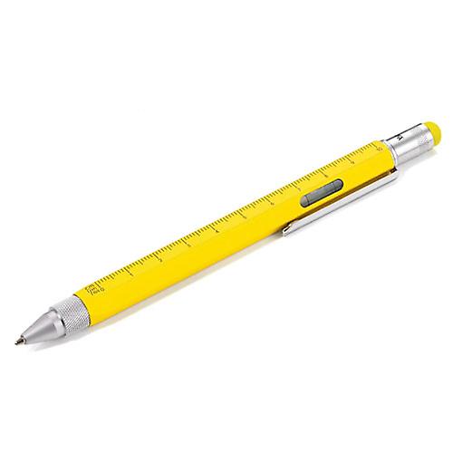 YELLOW Troika Stylish and Functional Construction Multi-Tool Ballpoint Pen