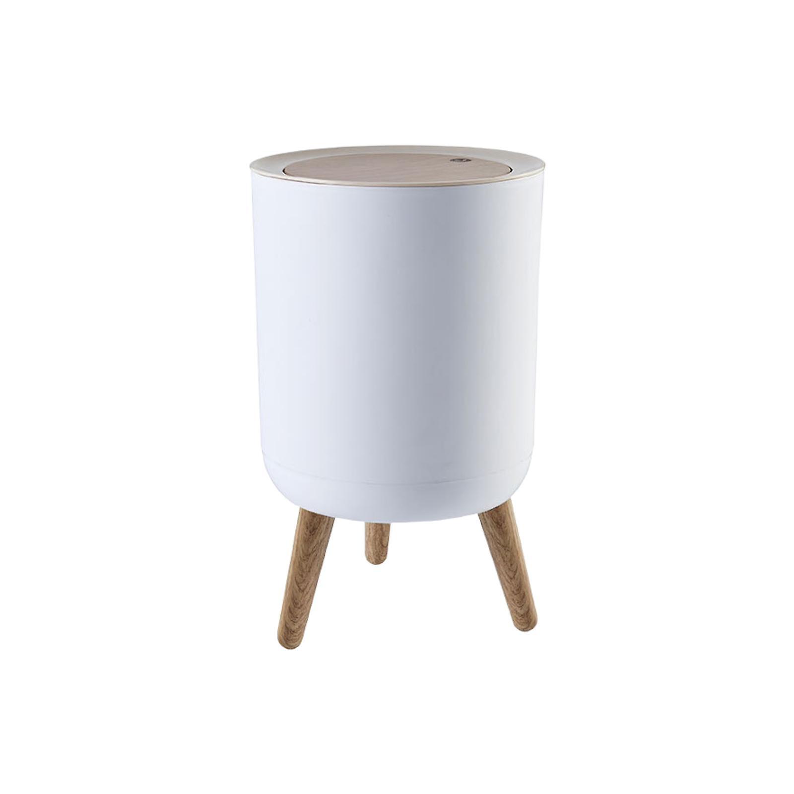 Waste Basket Trash Bin Modern with Press Top Storage Bucket Garbage Basket Trash Can with Lid for Toilet Home Bedroom Kitchen