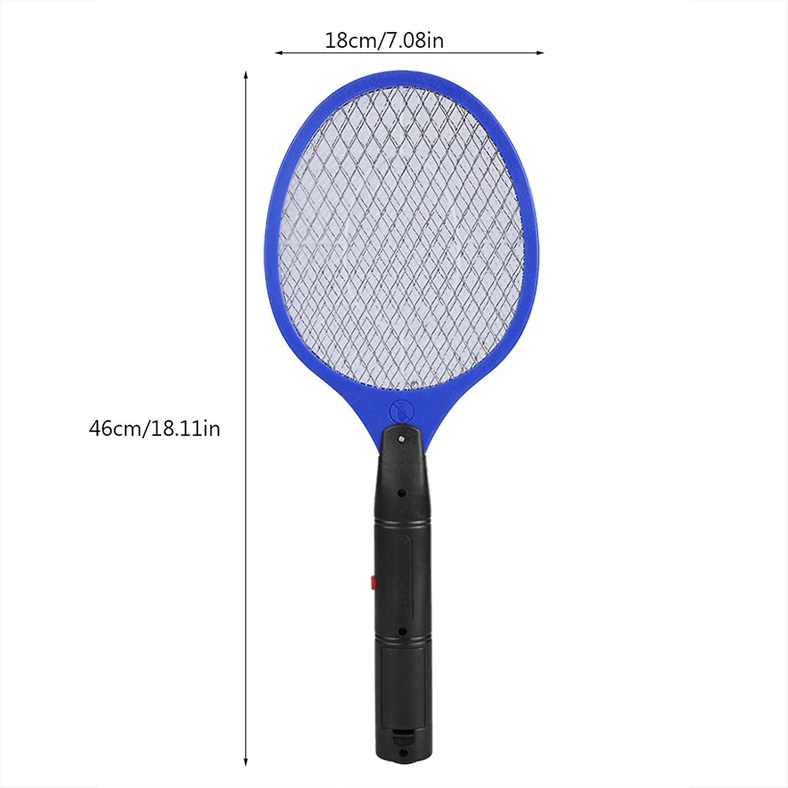 Cordless Battery Power Electric Fly Mosquito Swatter Bug Zapper Racket Insects Killer Blue