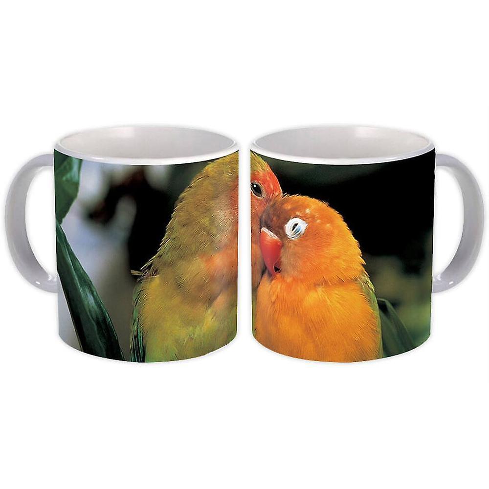 Caneca de Presente: Amor Agapornis