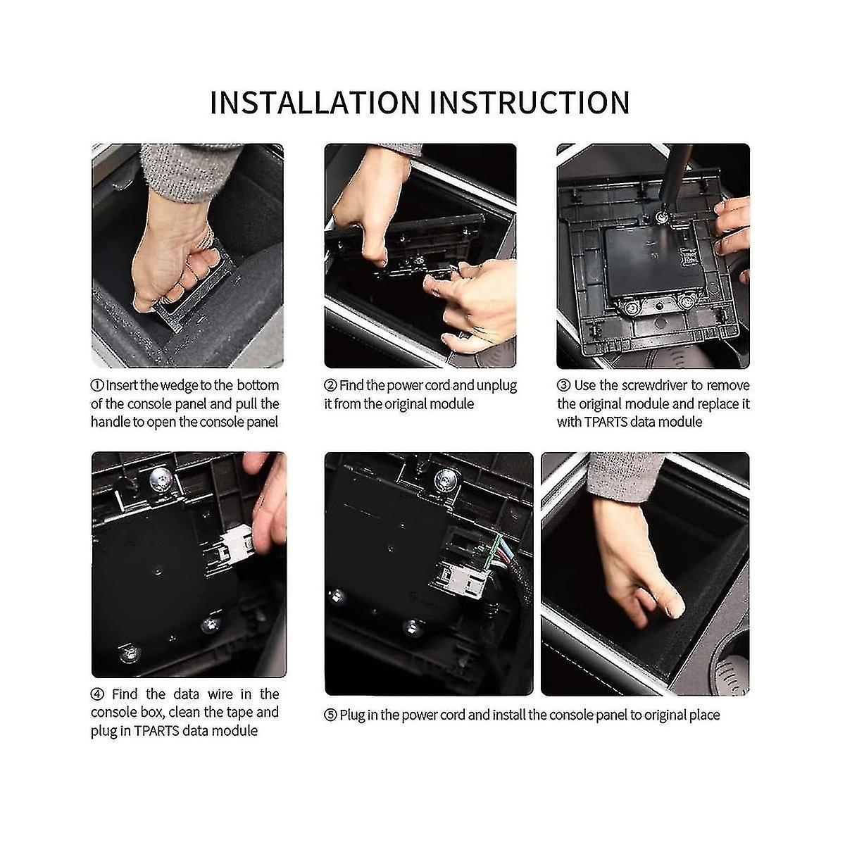 Center Console Data Trans Usb Reco Fast Charging Module For Y 2022-2023 Accessorie