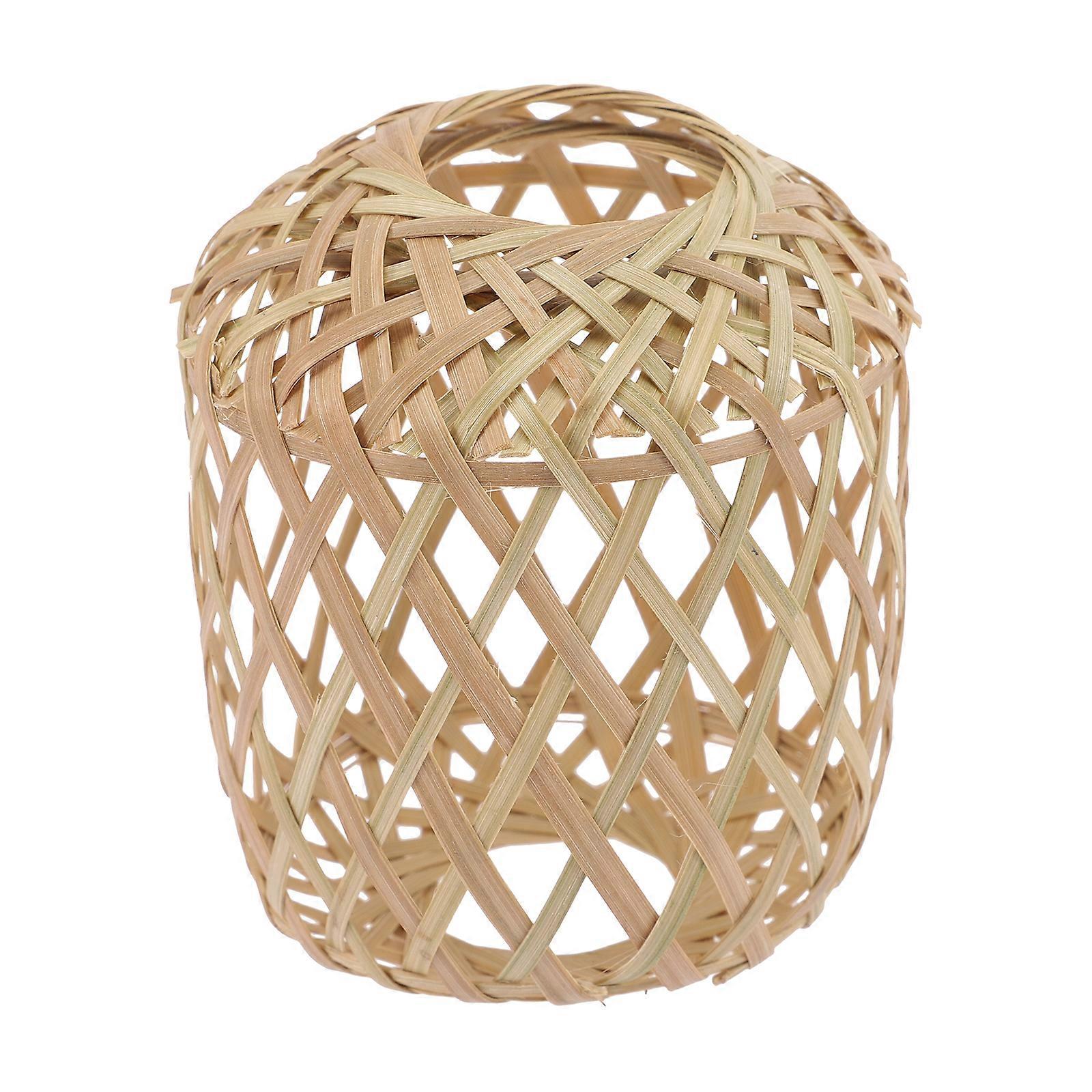Bamboo Woven Lamp Shade Rustic Style Hanging Lamp Shades Pendant Lamp Cover
