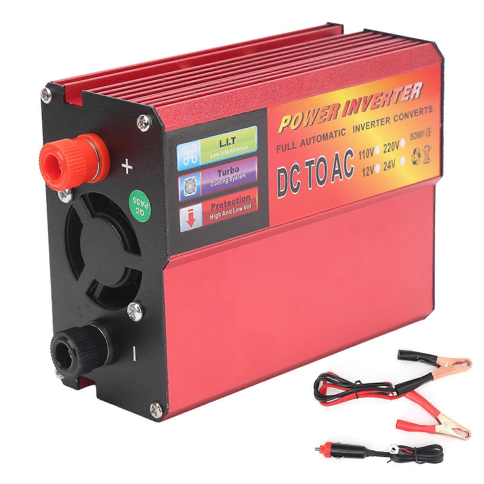 300W Car Portable Power Inverter DC24V to AC110V Converter USB Charging Port Digital Display Modified Sine Wave E2U611