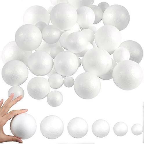 DIY Polystyrene Balls, White Craft Foam Balls for School Project, Art Craft Party Decoration