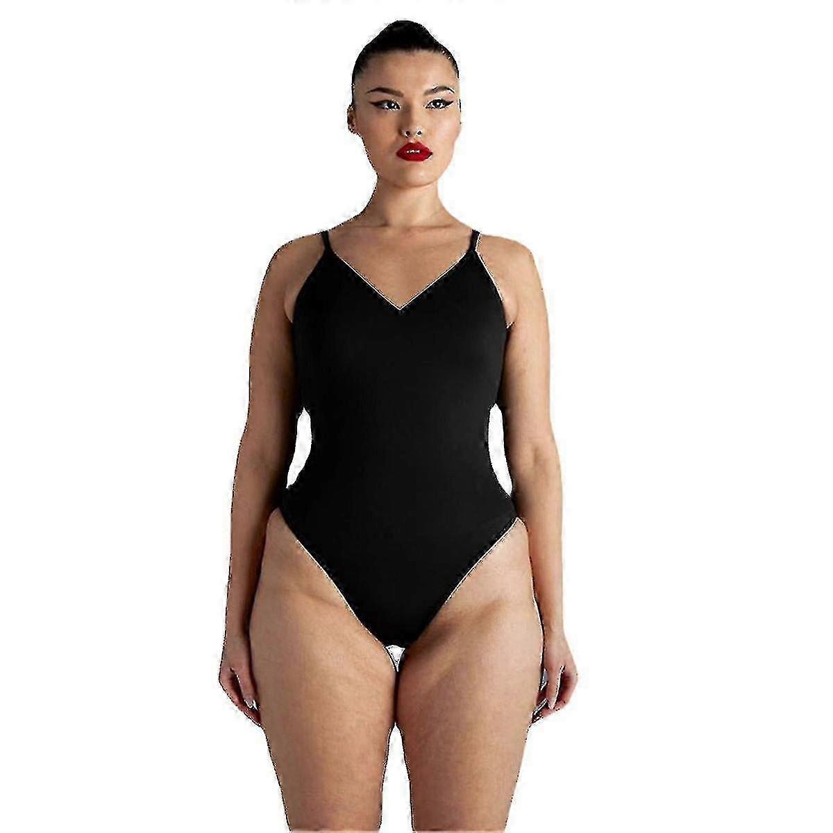 Damskie Stroje Kąpielowe Plisowany Skrzyżowany Tył Kostium Kąpielowy Dekolt W Serek Wysoki Krój Spaghetti Strap_Dec