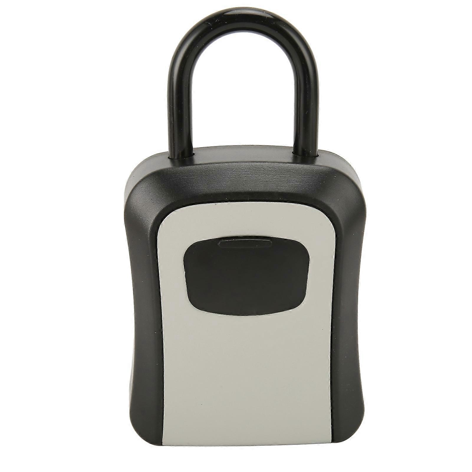 Wall Mounted Key Lock Box Resettable Code Safe Portable Combination Lockbox with Password for Office Apartment Home Spare Key Storage Gray