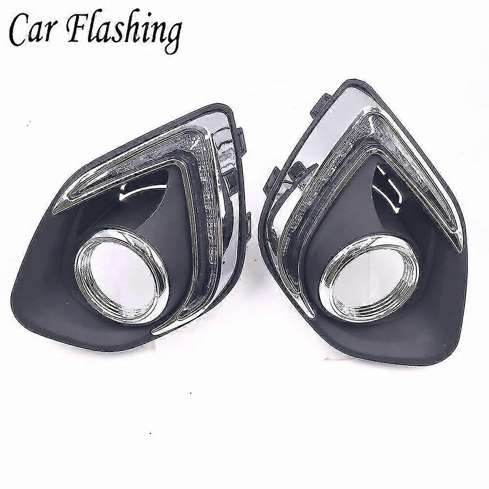 Car Flashing 2pcs For Asx 2013 2014 2015 Led Drl Daytime Running Lights Daylight Waterproof Fog Lamp