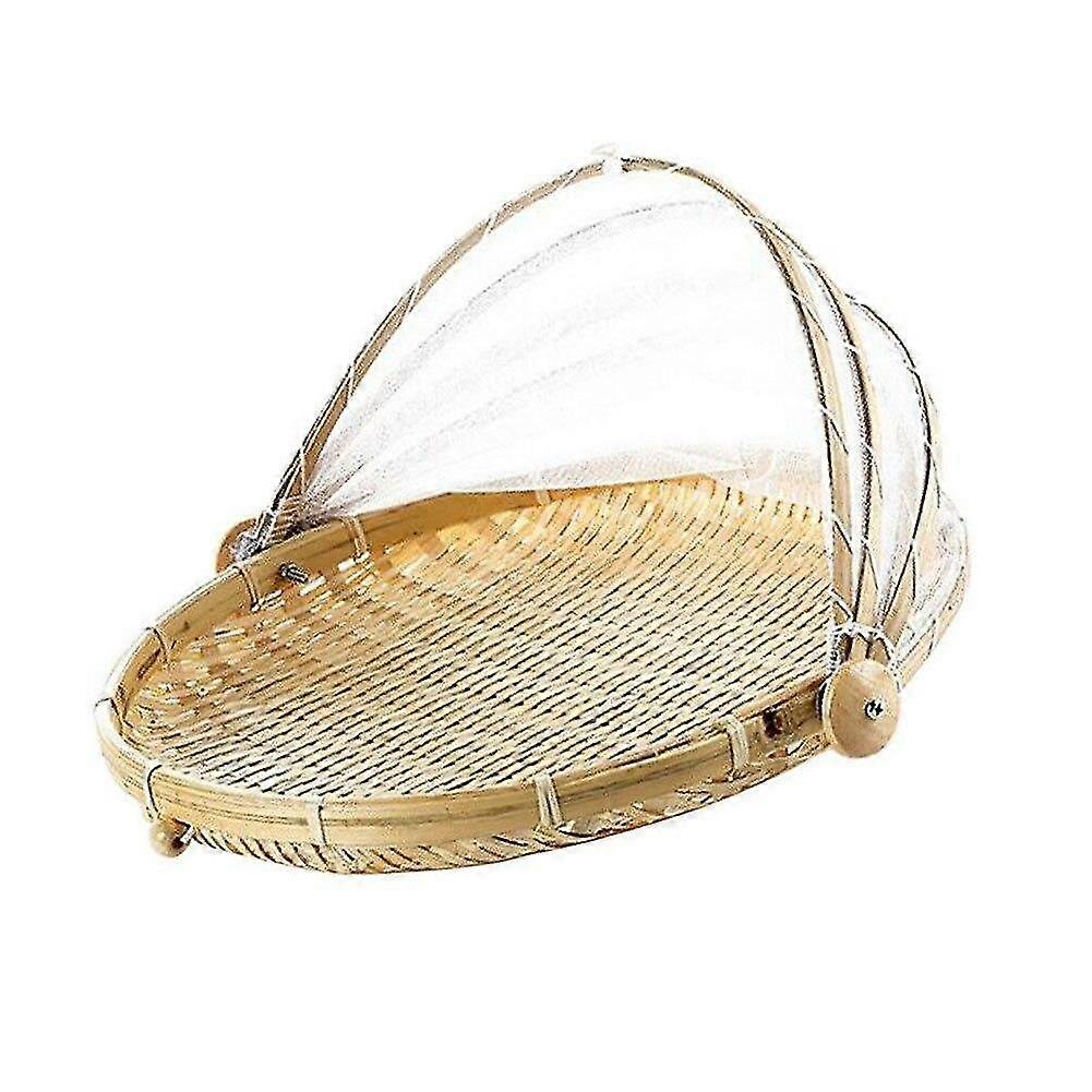 basket hand woven storage tray anti dust proof tent