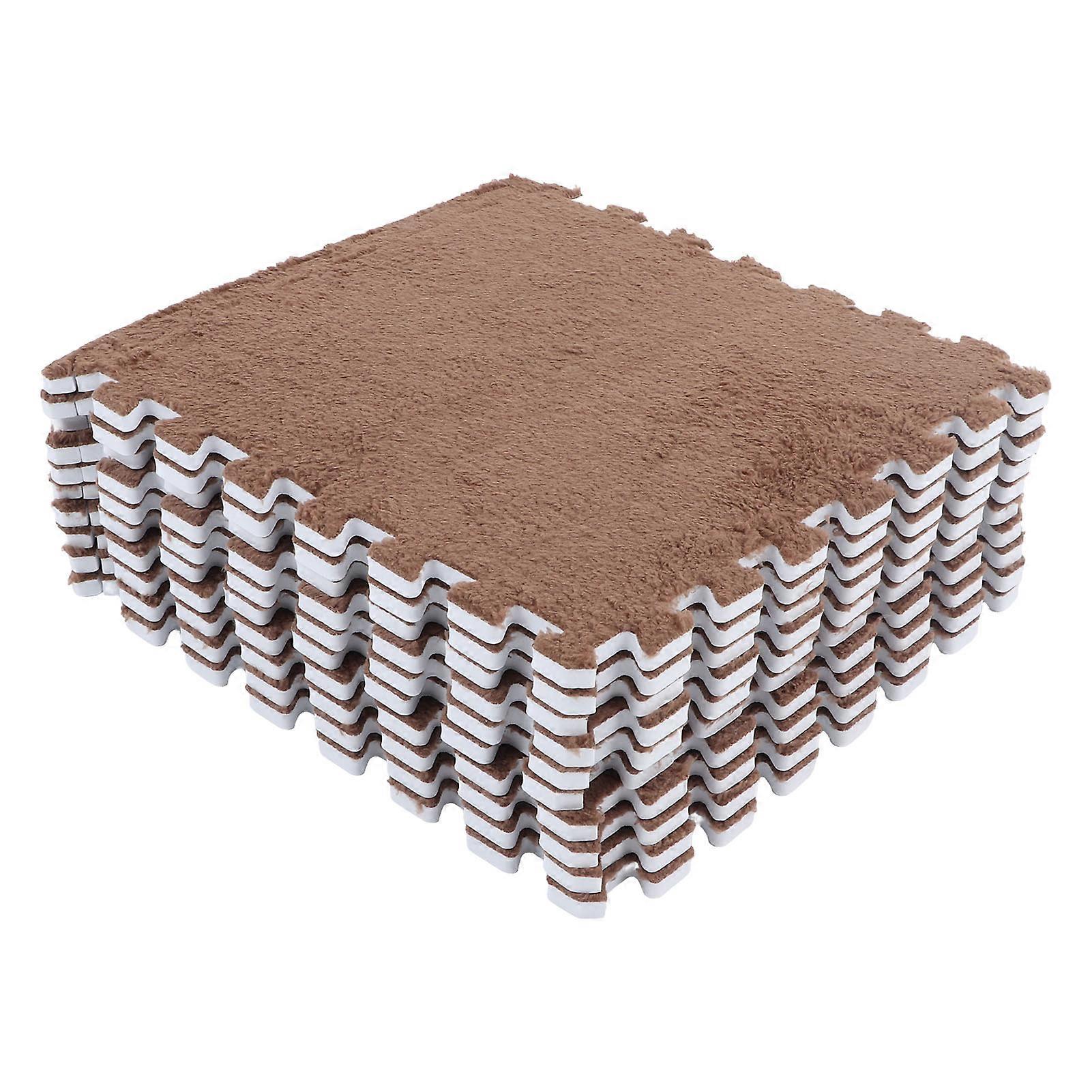 10pcs Plüschschaum Bodenmatte Weicher dicker Split Joint Inlocking Plüsch Schaumstoffteppich für Raum Floor_-st1ii