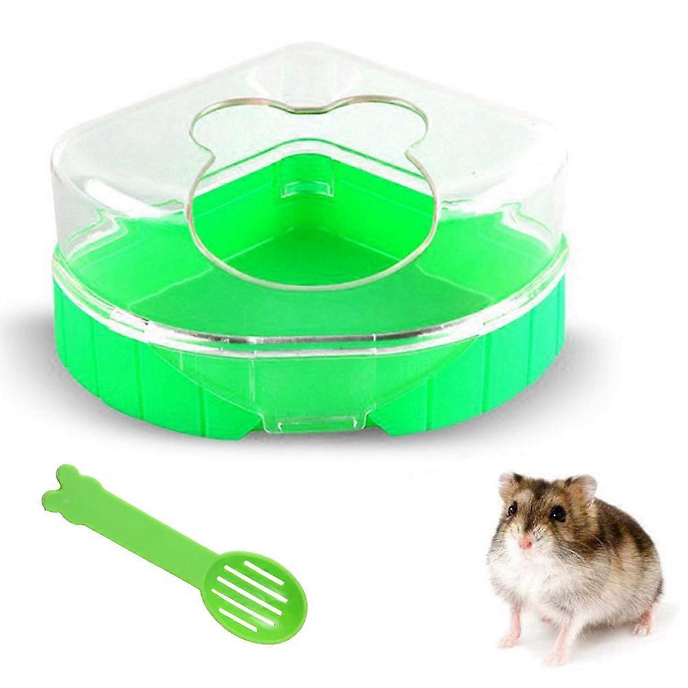 Hamster Sand Bathroom with Shovel, Small Pet Sand Bathroom Large Plastic Room Sauna Toilet Bathtub