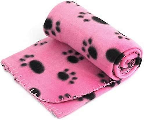 Soft Blanket for Puppy or Kitten Pinzhi, Paw Print Pattern