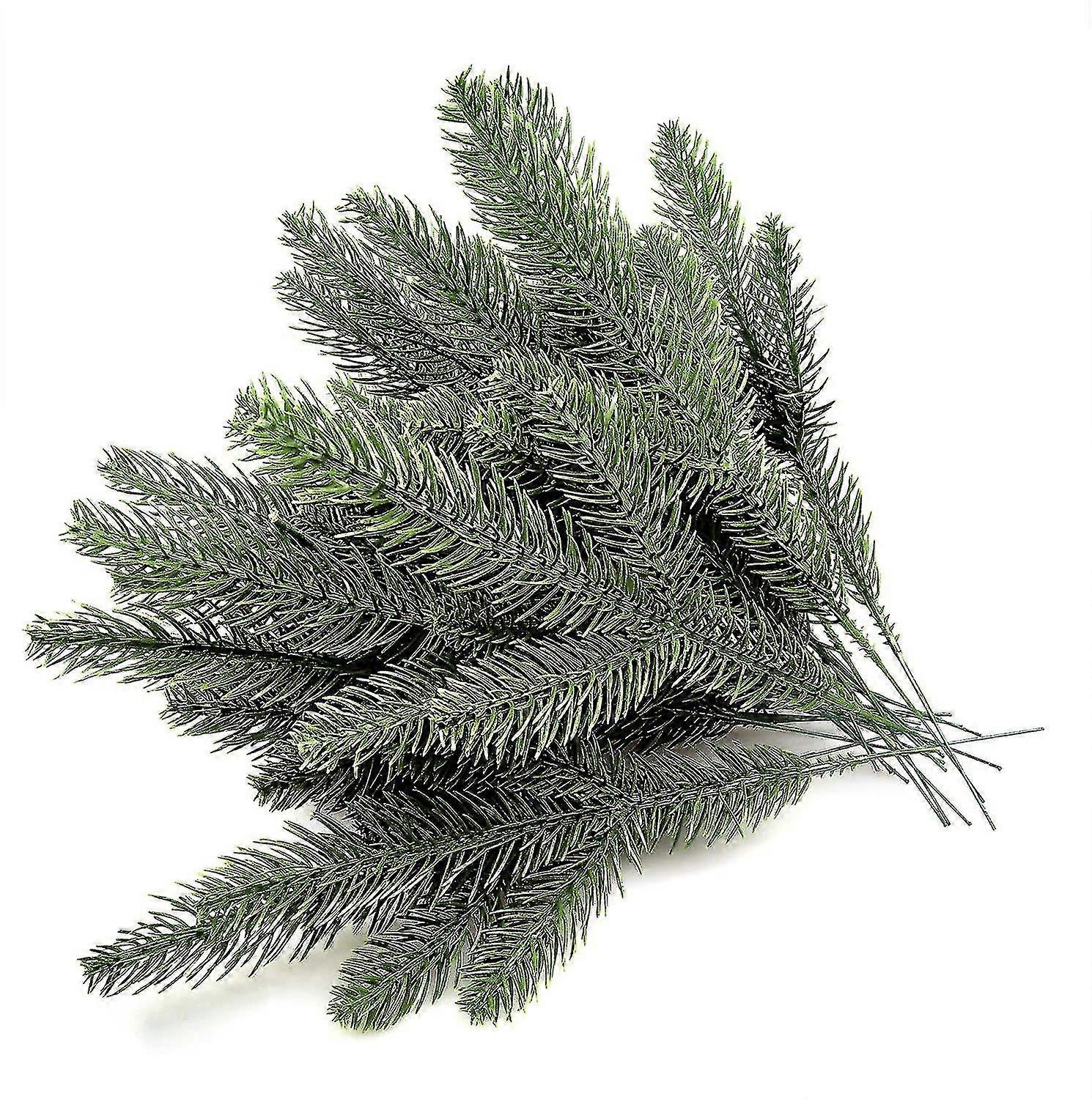 30pcs 9.5x3.1 ίντσες τεχνητό πεύκο κλαδιά πράσινα φύλλα βελόνα γιρλάντα πράσινα φυτά πευκοβελόνες βελόνες διακόσμησηXD2458-964