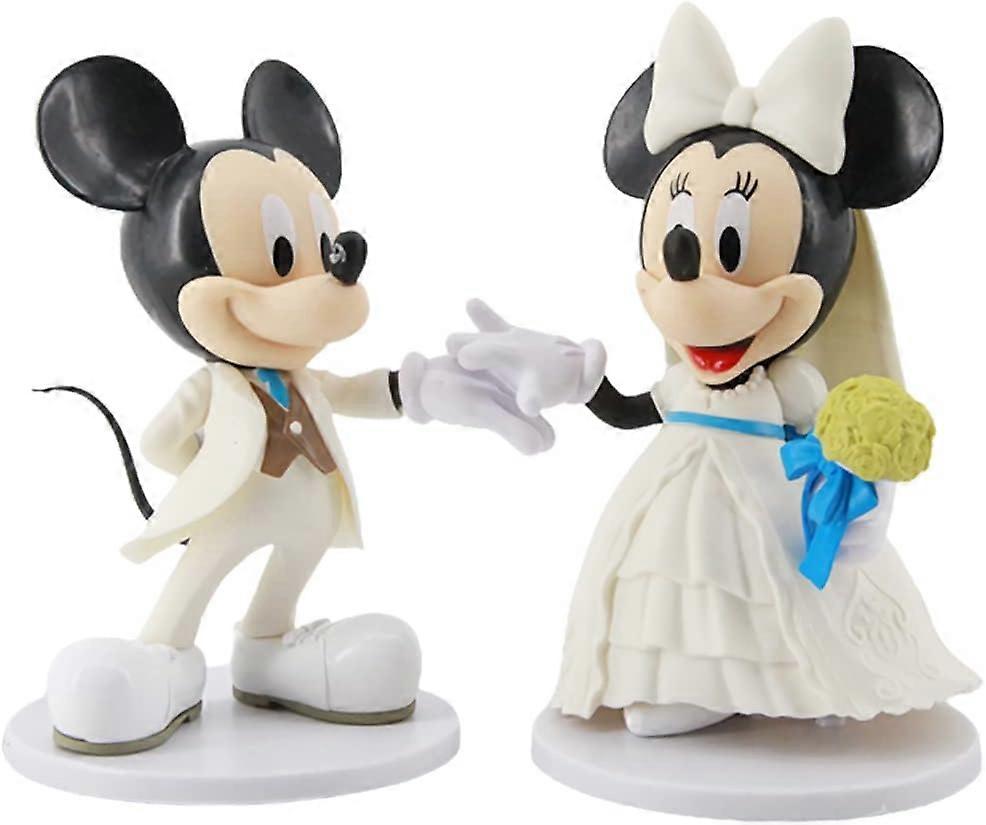 ミッキーテーマパーティー用品、1ペアミッキーミニフィギュアセットミニフィギュアセット誕生日パーティー用品