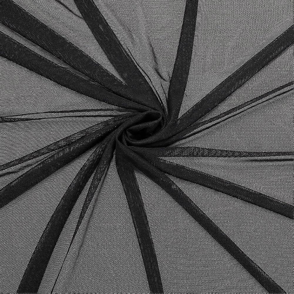5 Yards Black Stretch Net Fabric Mesh Polyester Fabric Polyester Spandex Mesh Sheer Tulle Lace Fabric for Gift Wrapping DIY Sewing Crafts Wedding Part