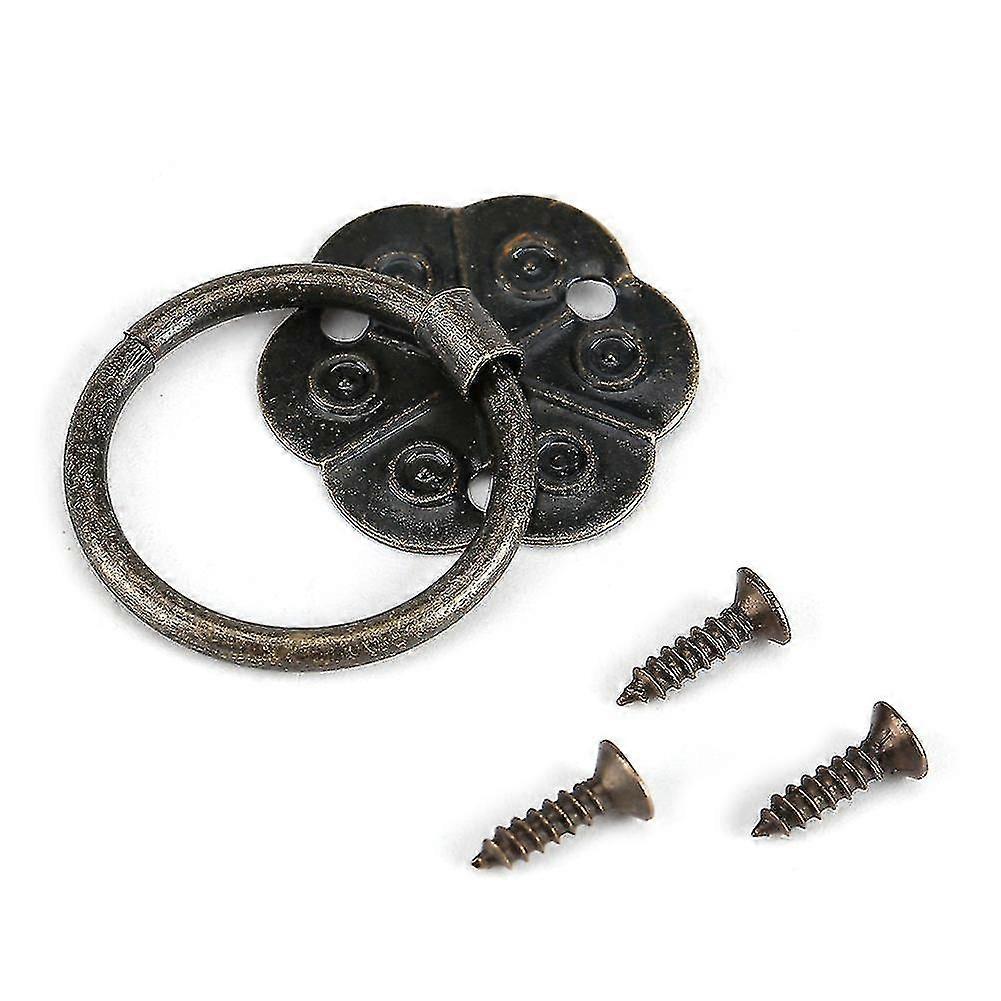 IronFurnitureHandle-20PcsCabinetDrawerDoorRingPullHardware-2x2cm