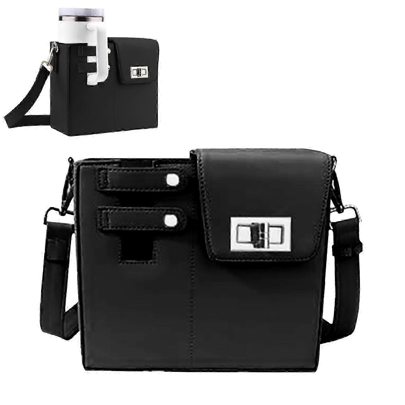 حقيبة كروسبودي نسائية مع حامل زجاجة ماء وزجاجة مشروب للسفر وحقيبة كروس بودي حامل عصري تصميم جديد