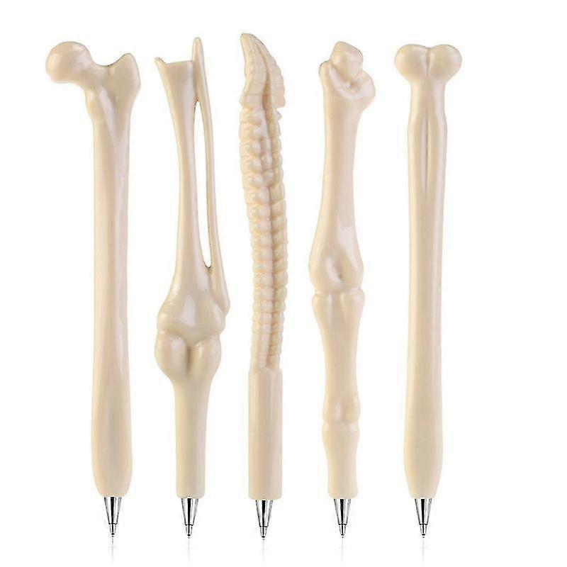4pcs Bone Pens Novelty Bone Shape Pens Decorative Ballpoint Pens Classroom Accessories (random Style)