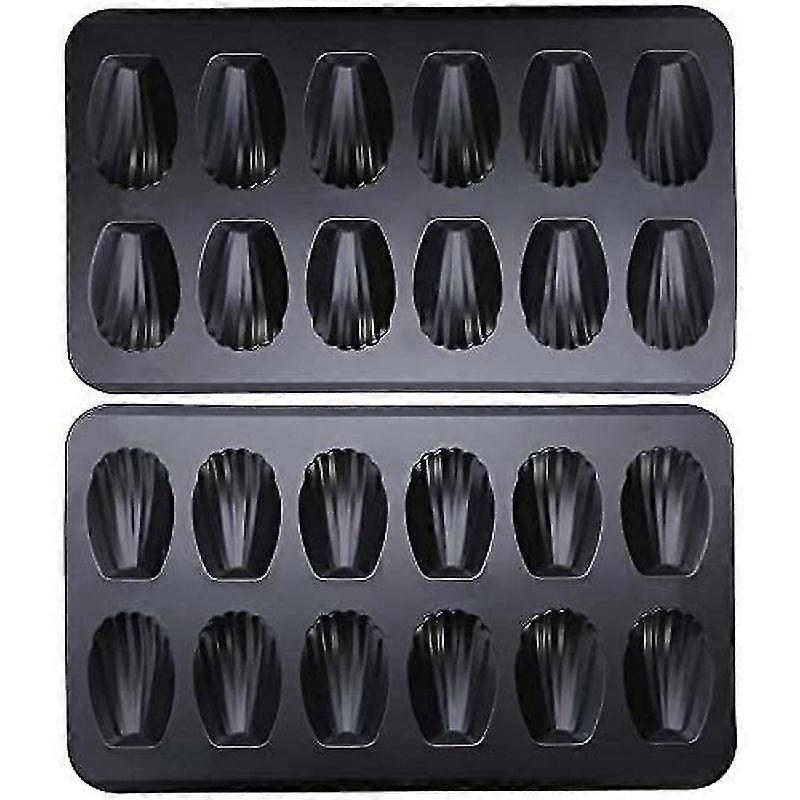 non-stick mini madeleine baking sheet, carbon steel, black, 23 * 40cm