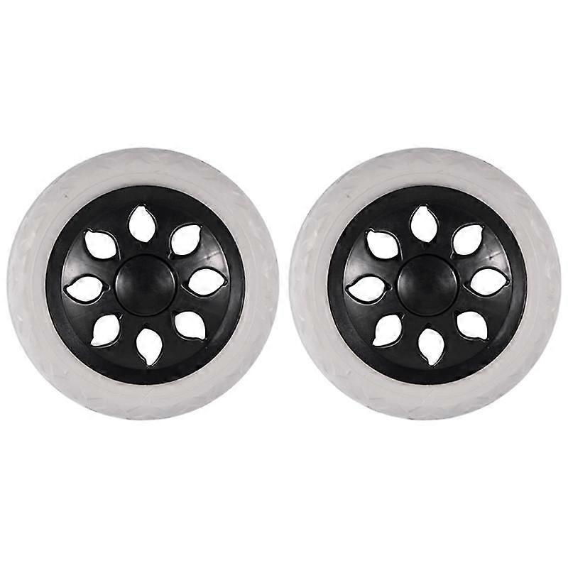 2 PCS Black White Plastic Core Foam Cartwheel Casters