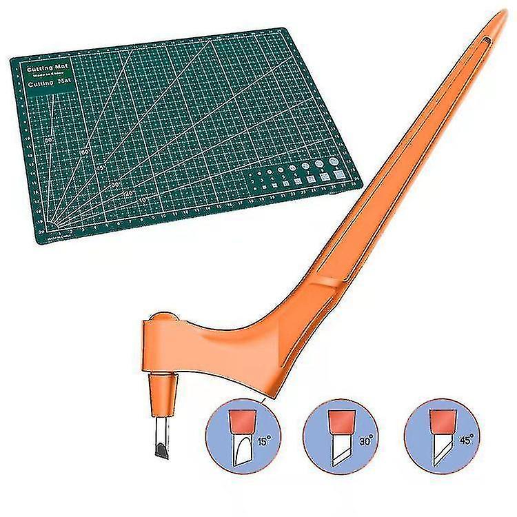 DIY Art Cutting Tool with 3 heads Craft Cutting Kinfe with 360?Stainless Steel Rotating Blade Cutter