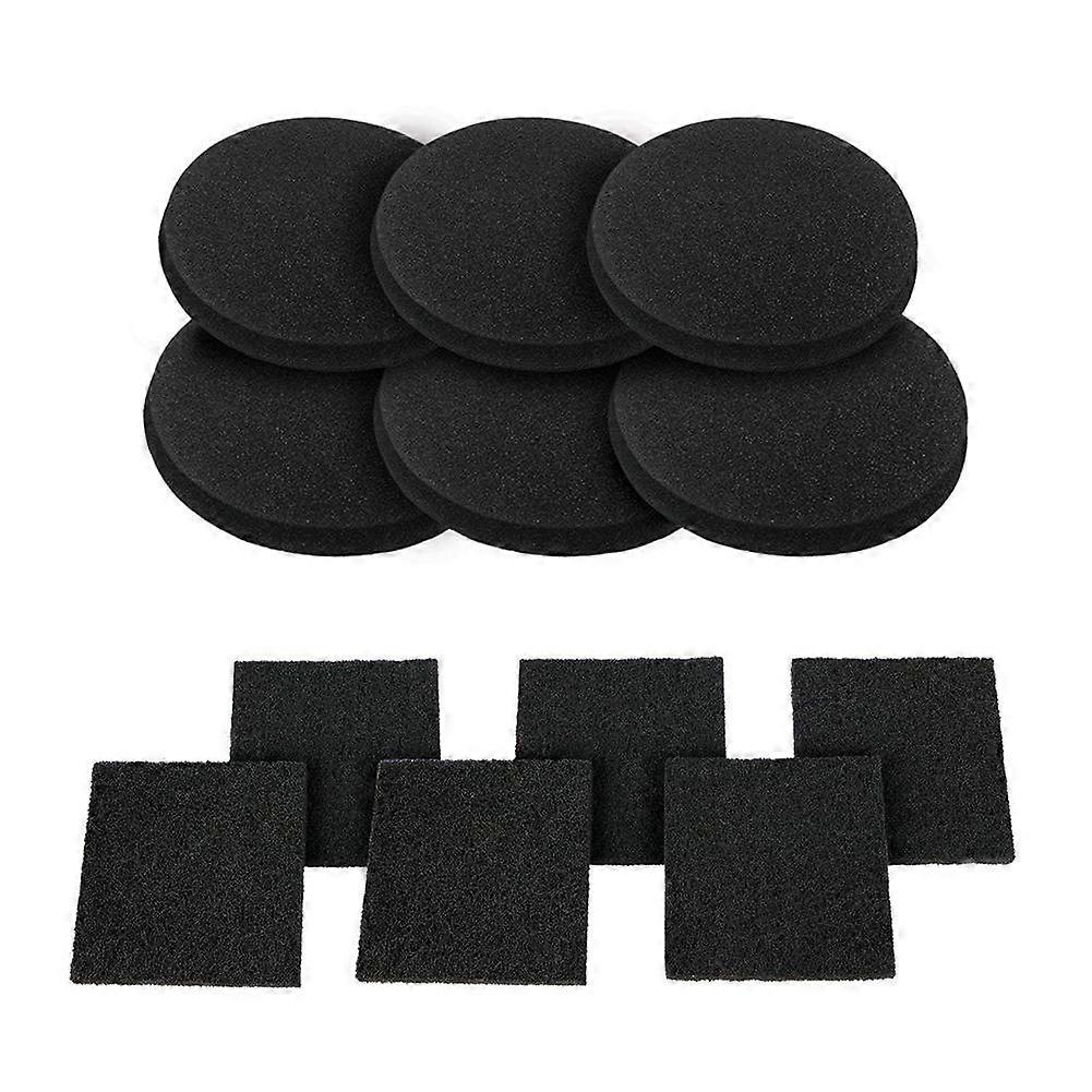 1/12pcs Aquarium Filter Bio Sponge Square Round Compost Filter Cotton Deodorant Activated Carbon Stainless Steel Charcoal Filter