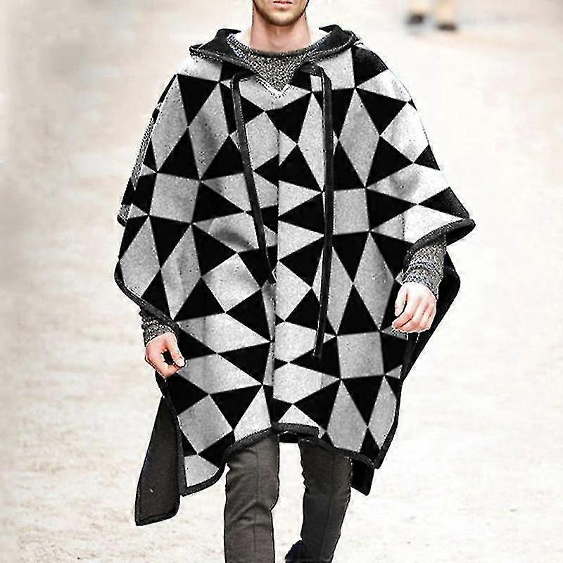 Men's Winter Thick Warmth Fashion Cloak Shawl Coat Jacket