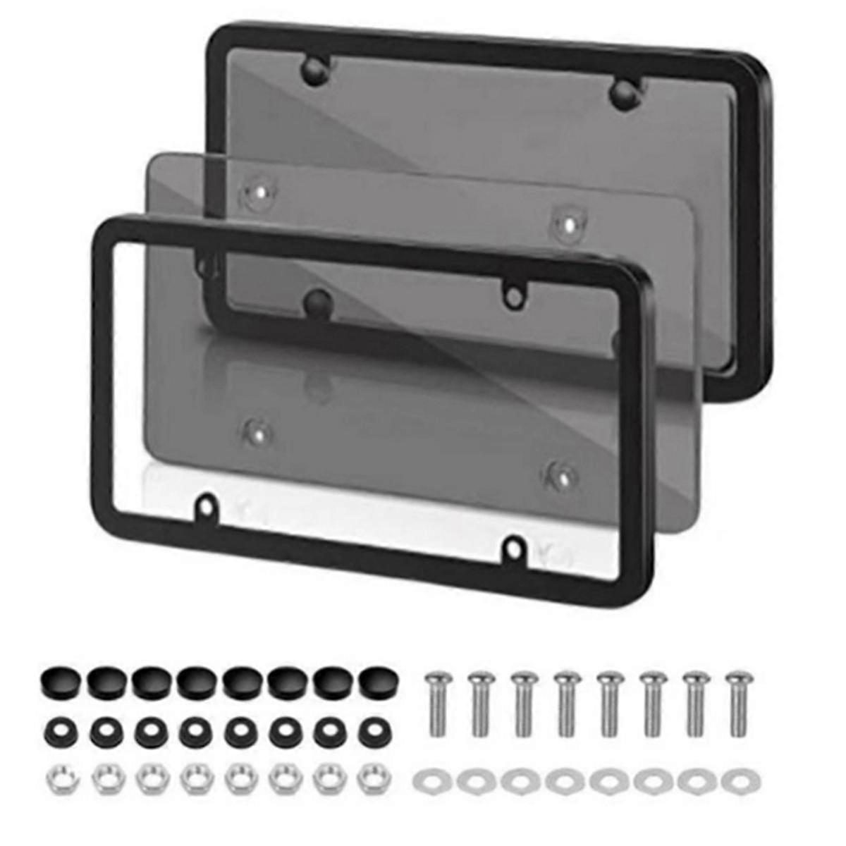 Bouclier de cadre de plaque d’immatriculation de voiture Support de plaque d’immatriculation Protection de plaque d’immatriculation Accessoire d’immatriculation de voiture