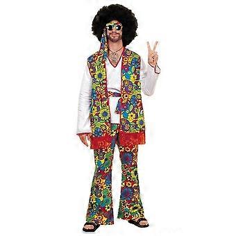 Adult Man Retro 60s 70s Hippie Costume Carnival Party Bar