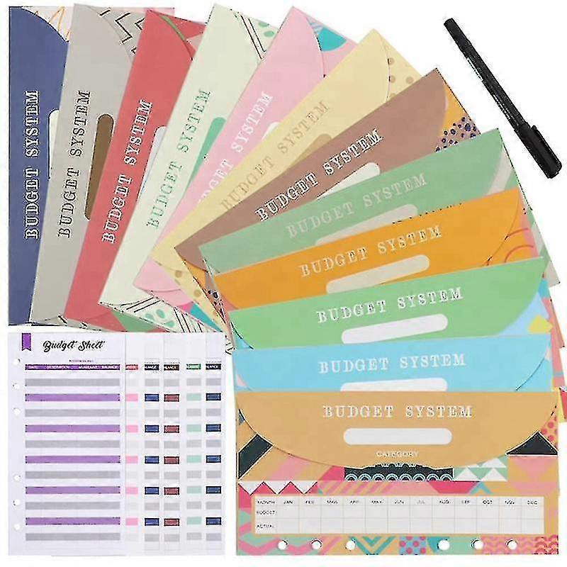 Cash Envelopes,12 Envelopes&12 Expense Tracking Budget Sheets