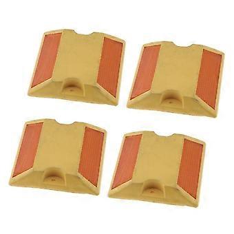 Nouveau réflecteur de marquage de chaussée d’autoroute commerciale - Deux côtés, jaune, 4pcs