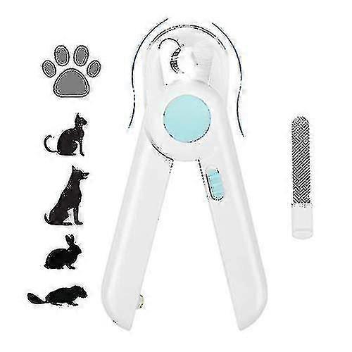 Cat Dog Nail Clippers Et Tondeuse Led Lumière Hidden Pet Nail File Razor Sharp Blade