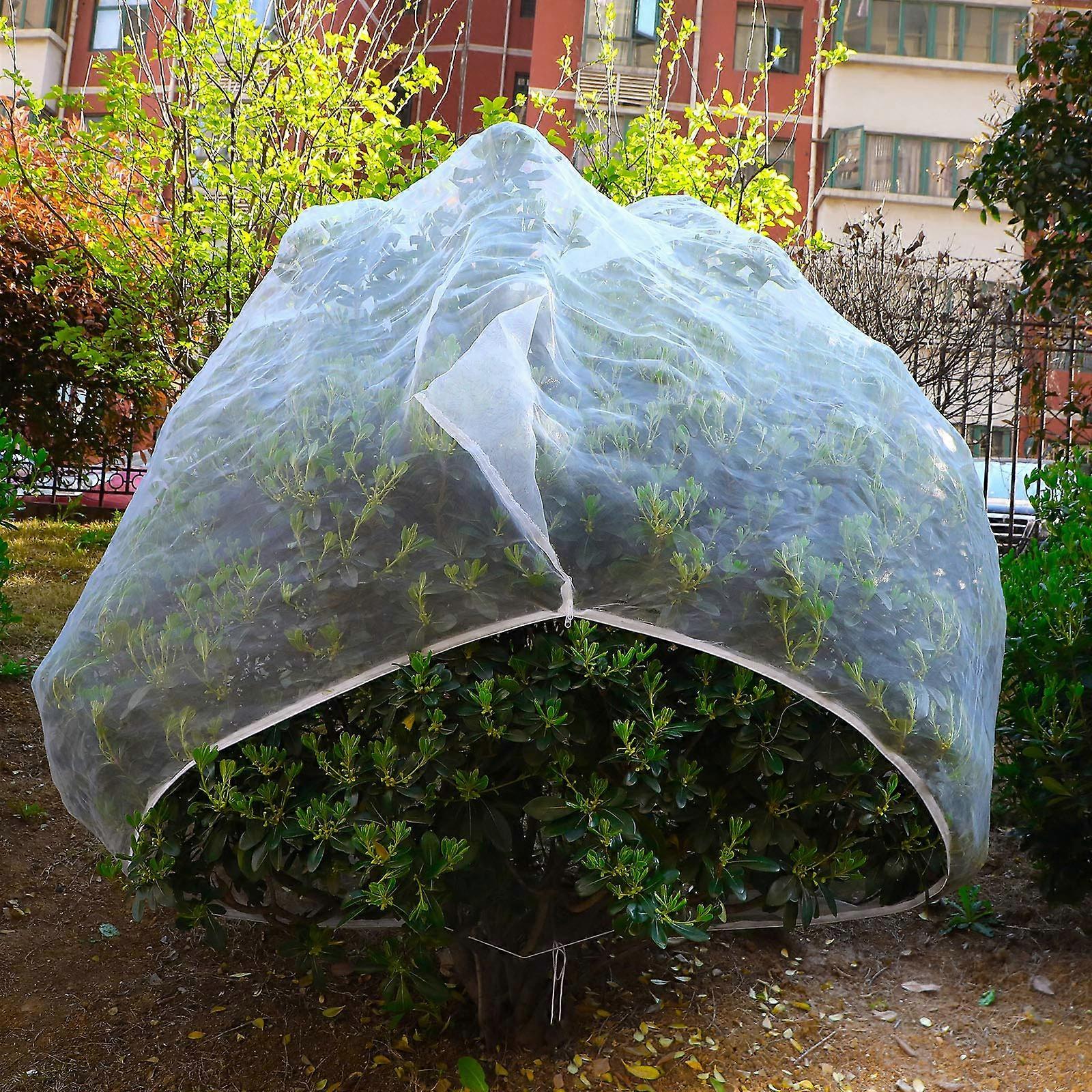 Garden Plant Netting Cover with Zipper, 72 x 72 Inch Plant Netting Cover for Protecting Plant