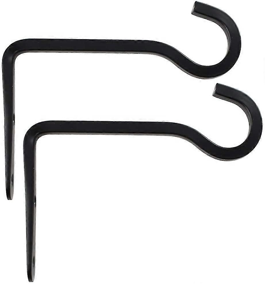 2 Pieces Plant Bracket Hanger Wall Planter Hanger Hook,black