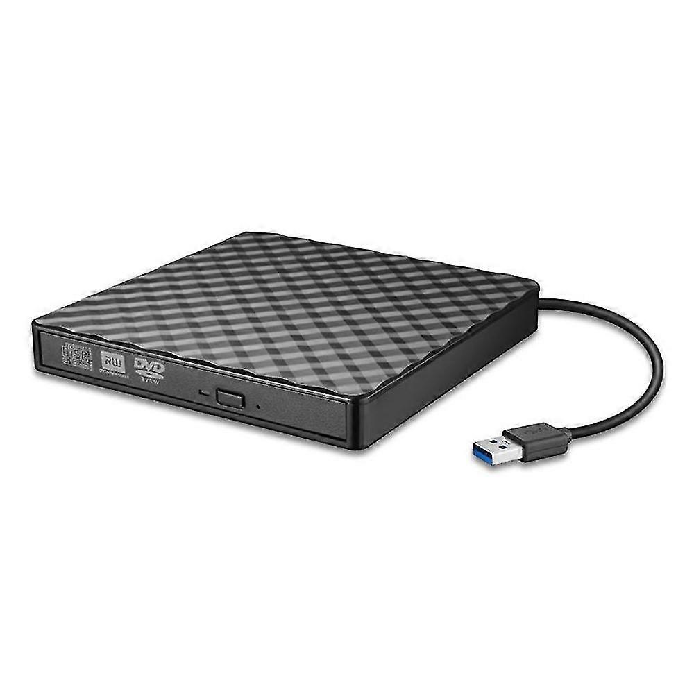 Ekstern DVD-stasjon, USB 3.0 Type-C Burner Writer Reader Portable For Pc Laptop Desktop Macbook Mac Windows 7/8/10/11