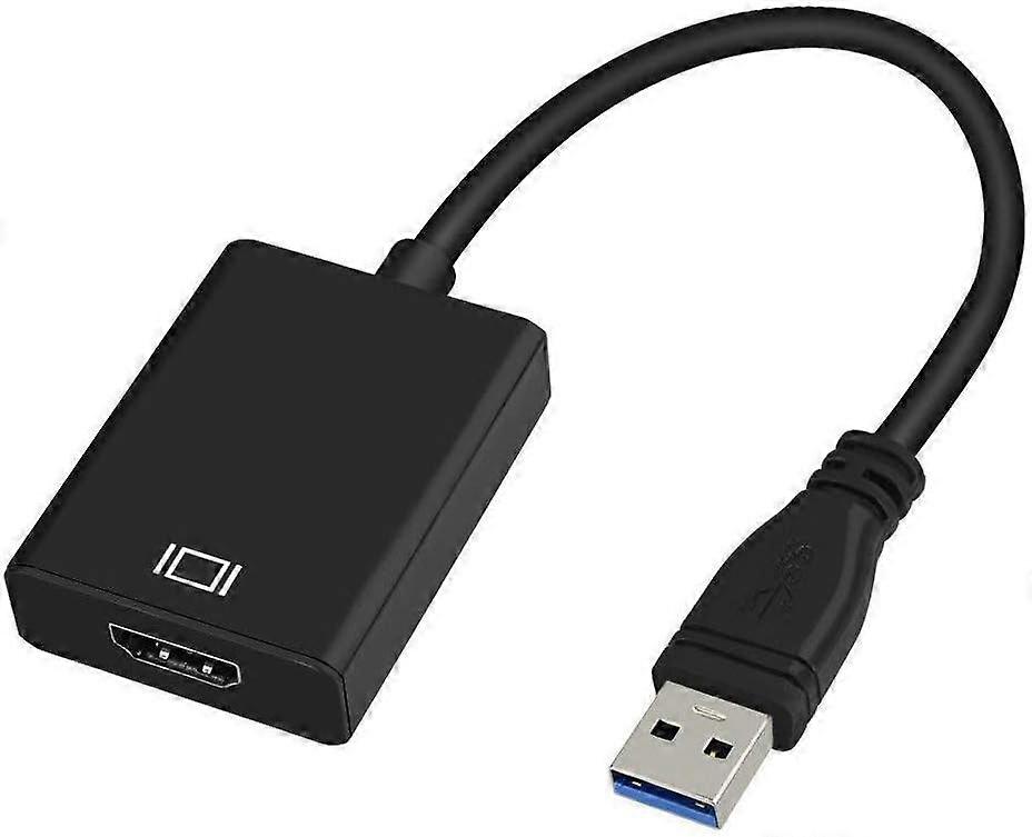 USB to HDMI Adapter, USB 3.0/2.0 to HDMI 1080p Full HD Video Audio Multi Monitor Converter Adapter for PC HDTV Compatible with Windows XP 7/8/8.1/10 (