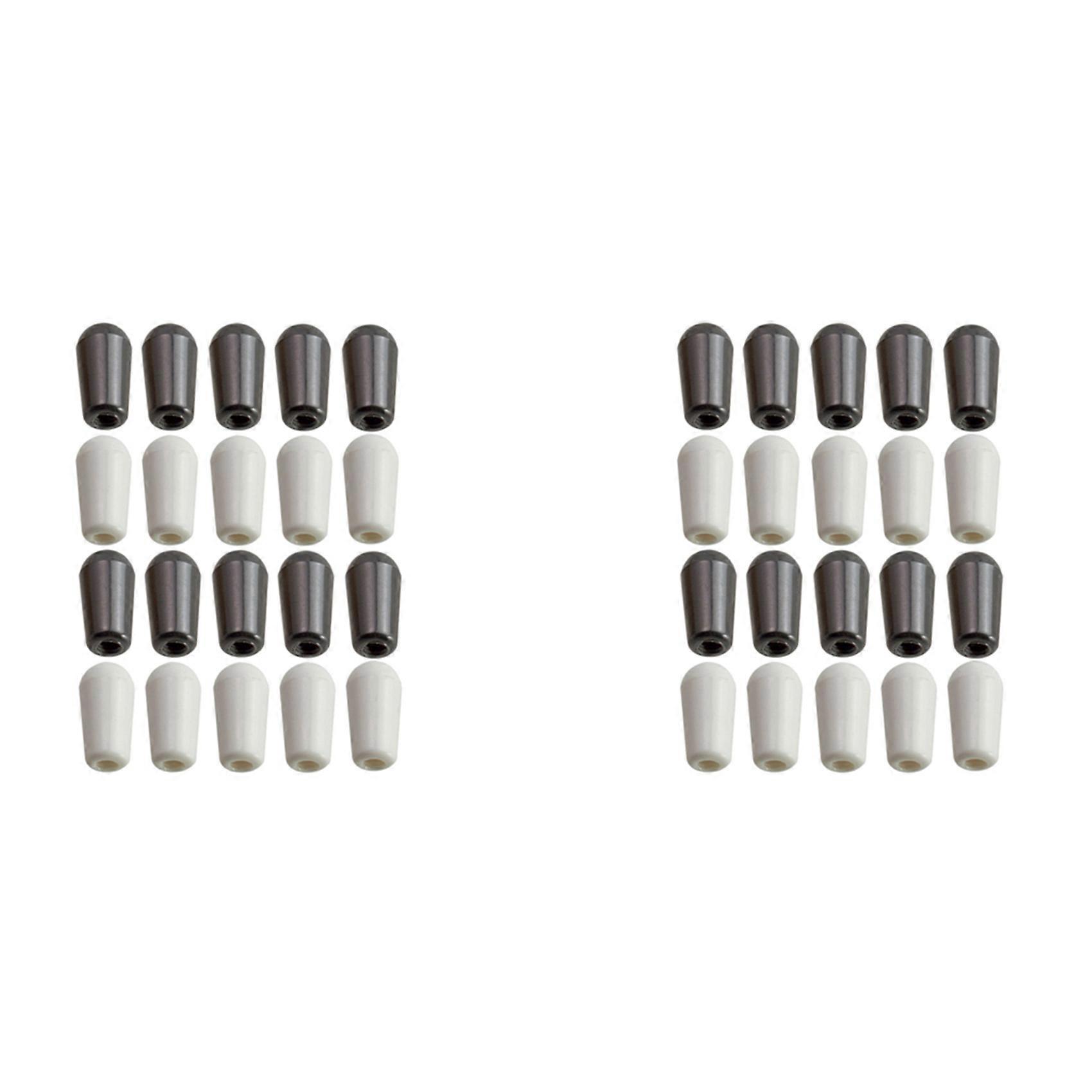 Pack of 40 Guitar 3 Way Toggle Switch Cap Tips Buttons for / Guitar Accessory 4mm