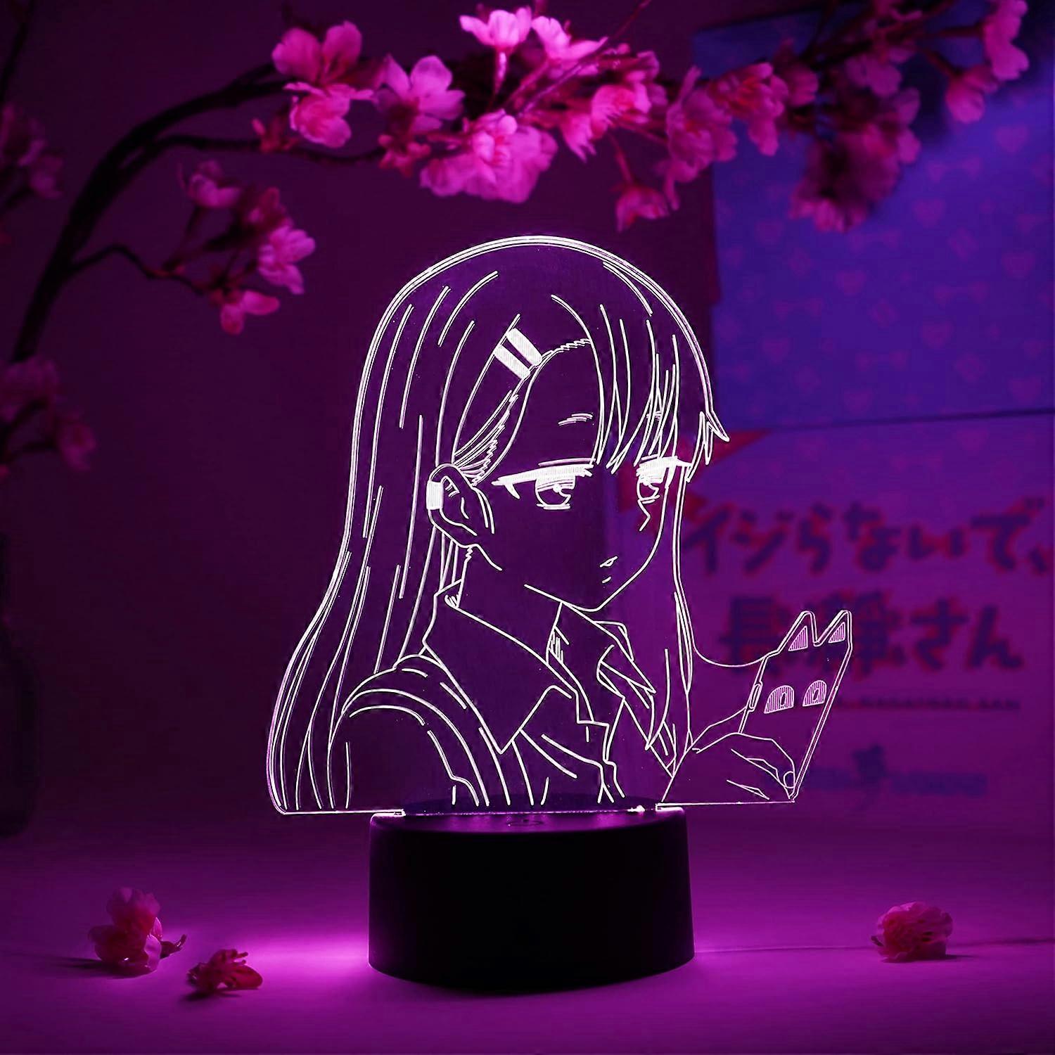 Xcy Nagatoro Texting Otaku Lamp Dont Toy with Me Miss Nagatoro Anime Lamp Figure Veilleuse Télécomma
