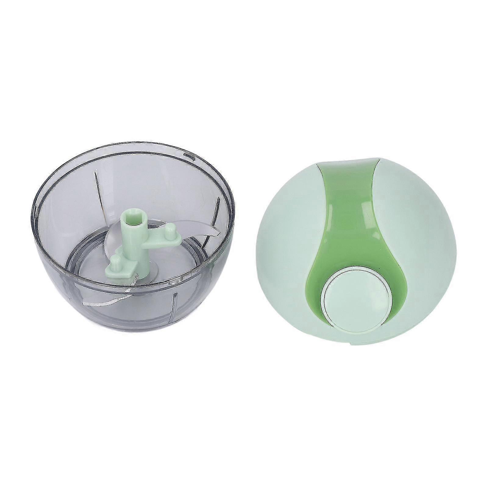 Manual Garlic Chopper - Mini Multifunctional Hand Pull String Garlic Mincer and Food Processor for Home - Light Green