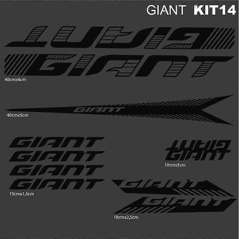Autocollant de cadre GIANT KIT14 G-11 pour VTT VTT Vélo de route Vélo Cyclisme Décalcomanies KIT 14
