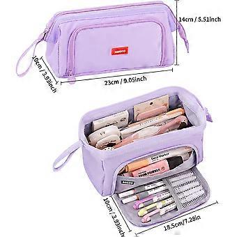 DKDDSSS Astuccio Portamatite Espandibile, Astucci Matite, Astuccio Portapenne Grande Capacità, Astuccio Scuola per Bambina Ragazze Ragazzi Studenti (Verde Chiaro