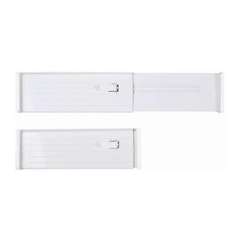 Plastic Adjustable Drawer Dividers (Set of 4) - Utility Drawer Organizers - Flexible Drawer Organizers for Cabinets and Dressers - White