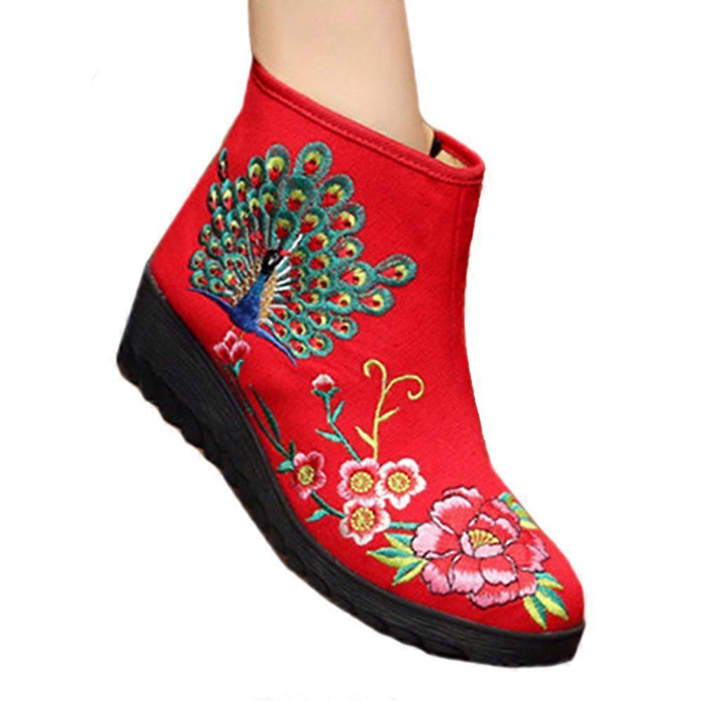 Vintage Peacock Cloth Shoes