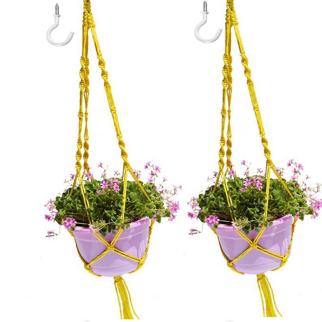 Bohemian Plant Hanger Hanging Macaron Planter Hanger 2Pack